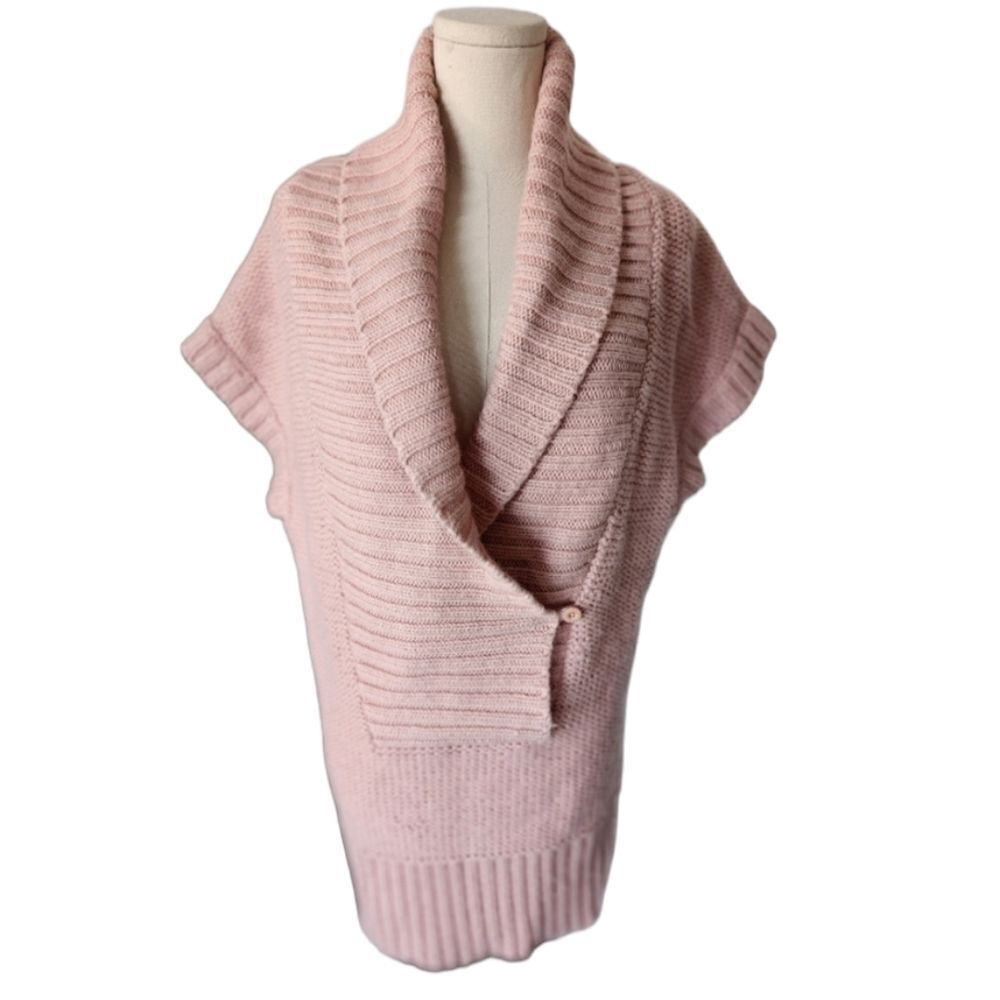 Wilfred Aritzia light pink knit short sleeve wool/alpaca sweater - Size Small